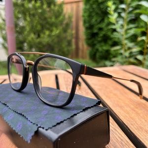 William Morris BL036 eyeglasses, black and bronze, 50x22